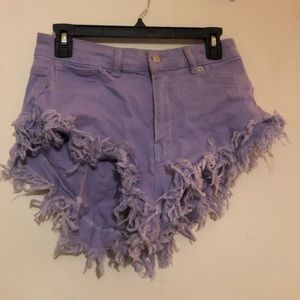 Lavender Flanged Shorts